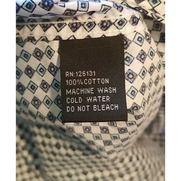 Patron Cito Red Label Pearl Snap Blue Diamond Shirt Mens Small NWOT   T53 - Picture 7 of 8